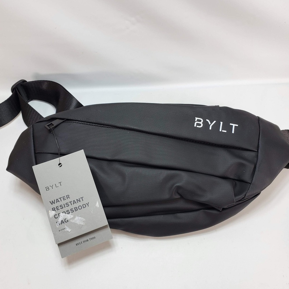 BYLT Water Resistant Crossbody‎ Bag Unisex OS Black Fanny Pack Sling NEW